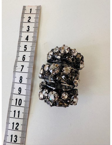 Hebilla/boton/broche Swarovski blanco